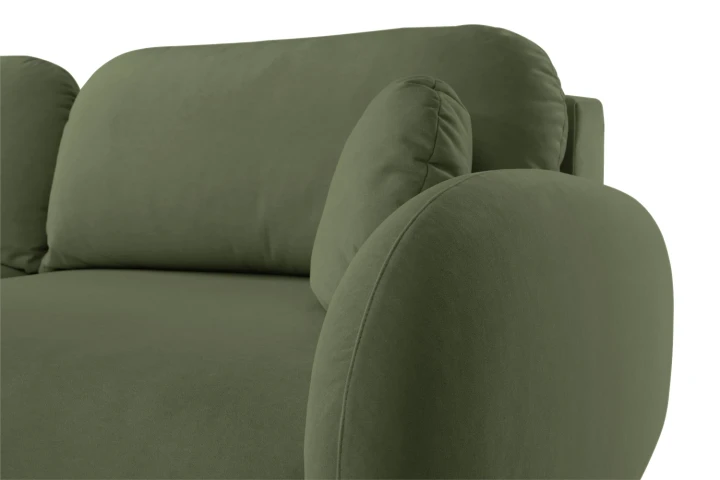 Kanapa z funkcją spania i pojemnikiem na pościel Cloudia Zielona