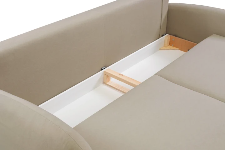 Kanapa z funkcją spania i pojemnikiem na pościel Cloudia Brązowy