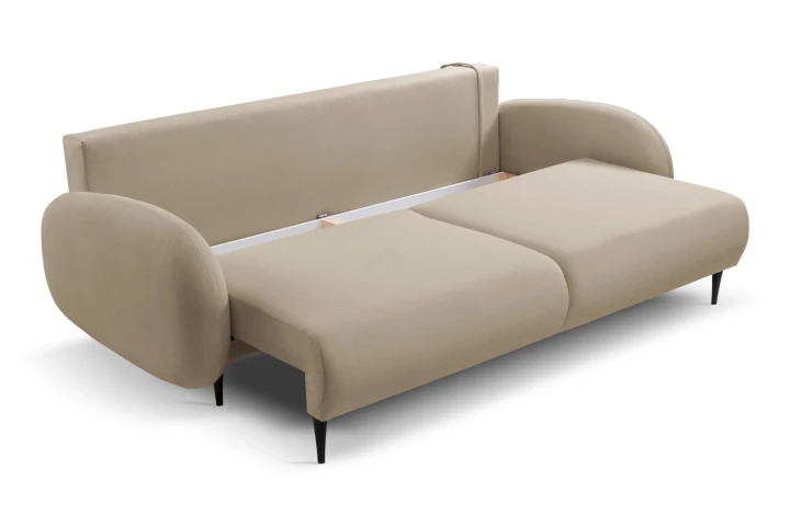 Kanapa z funkcją spania i pojemnikiem na pościel Cloudia Brązowy