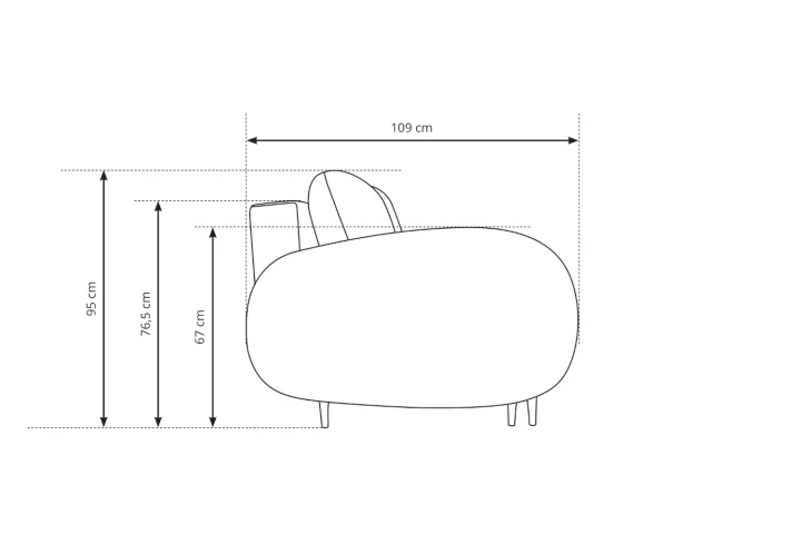 Kanapa z funkcją spania i pojemnikiem na pościel Mochi wymiary
