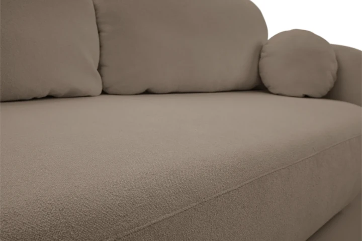 Kanapa z funkcją spania i pojemnikiem na pościel Mochi Brązowy