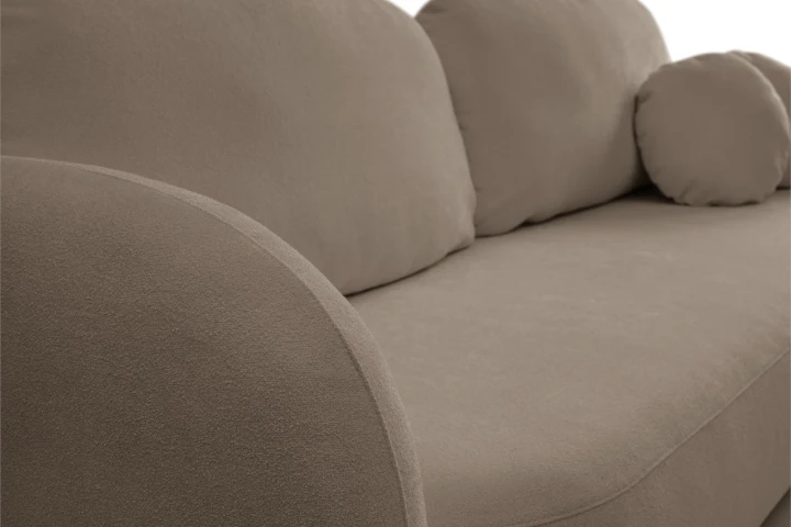 Kanapa z funkcją spania i pojemnikiem na pościel Mochi Brązowy