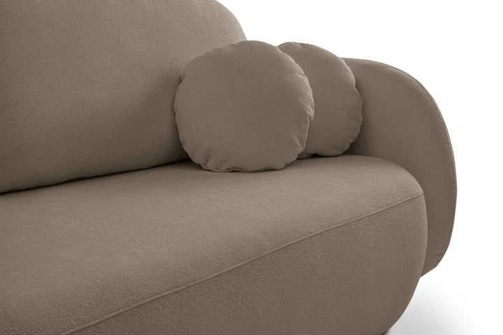 Kanapa z funkcją spania i pojemnikiem na pościel Mochi Brązowy