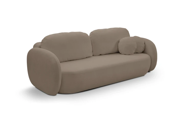 Kanapa z funkcją spania i pojemnikiem na pościel Mochi Brązowy