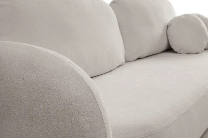 Kanapa z funkcją spania i pojemnikiem na pościel Mochi Jasny Szary