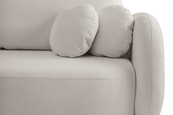 Kanapa z funkcją spania i pojemnikiem na pościel Mochi Jasny Szary