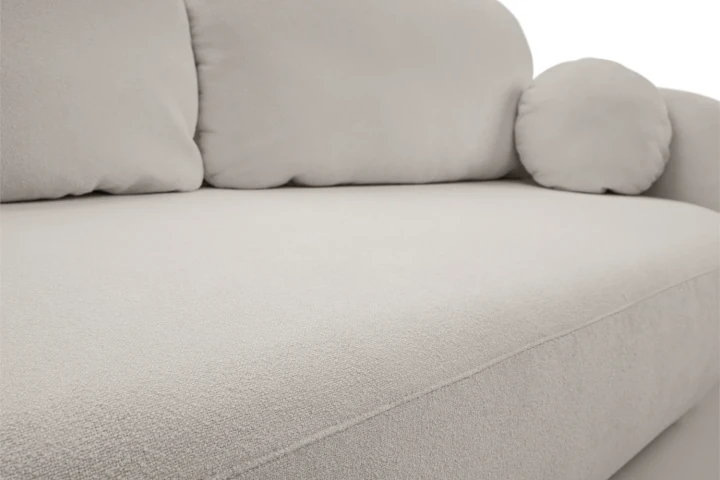 Kanapa z funkcją spania i pojemnikiem na pościel Mochi Jasny Szary