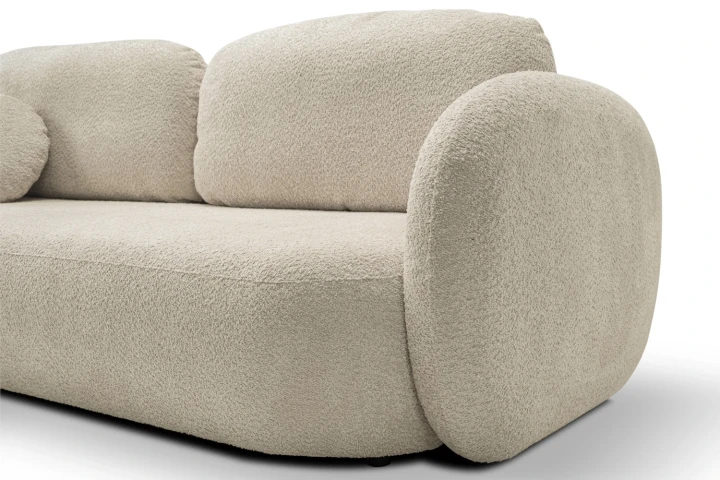 Kanapa z funkcją spania i pojemnikiem na pościel Mochi Beżowy