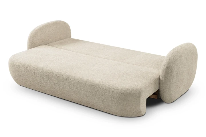 Kanapa z funkcją spania i pojemnikiem na pościel Mochi Beżowy