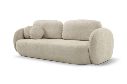 Kanapa z funkcją spania i pojemnikiem na pościel Mochi Beżowy