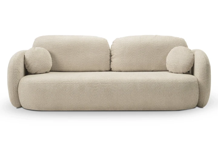 Kanapa z funkcją spania i pojemnikiem na pościel Mochi Beżowy