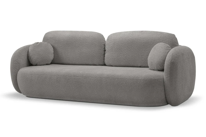 Kanapa z funkcją spania i pojemnikiem na pościel Mochi Ciemny Szary