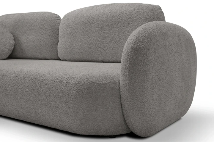 Kanapa z funkcją spania i pojemnikiem na pościel Mochi Ciemny Szary