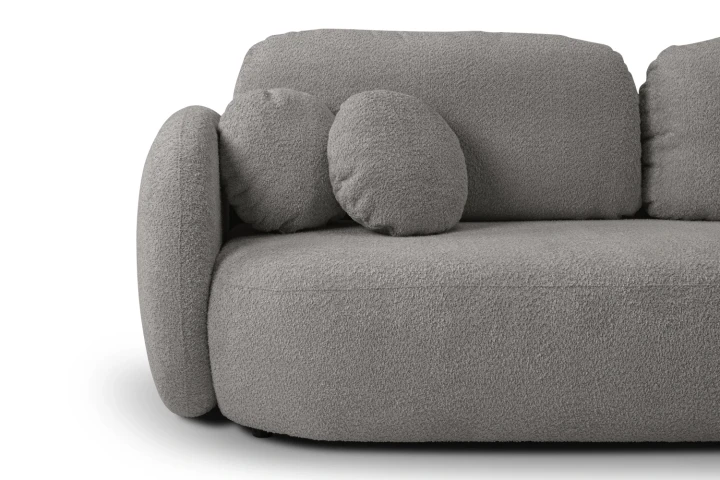 Kanapa z funkcją spania i pojemnikiem na pościel Mochi Ciemny Szary