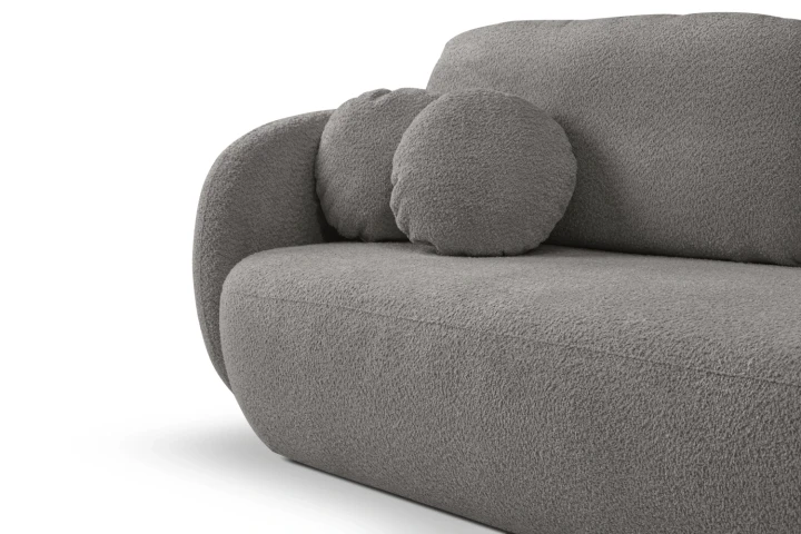 Kanapa z funkcją spania i pojemnikiem na pościel Mochi Ciemny Szary