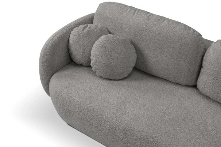 Kanapa z funkcją spania i pojemnikiem na pościel Mochi Ciemny Szary