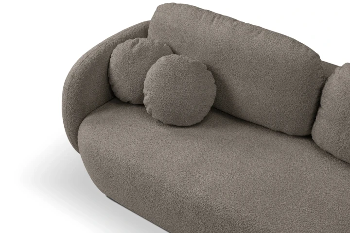 Kanapa z funkcją spania i pojemnikiem na pościel Mochi Ciemny Brązowy