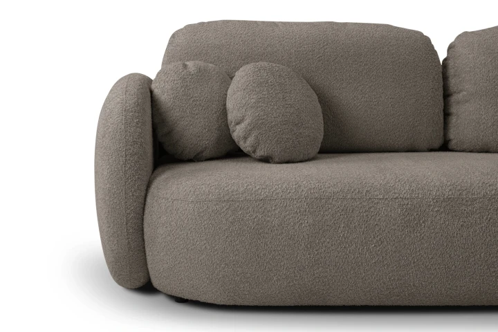 Kanapa z funkcją spania i pojemnikiem na pościel Mochi Ciemny Brązowy