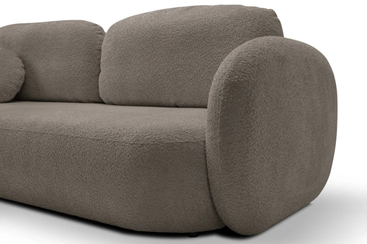 Kanapa z funkcją spania i pojemnikiem na pościel Mochi Ciemny Brązowy