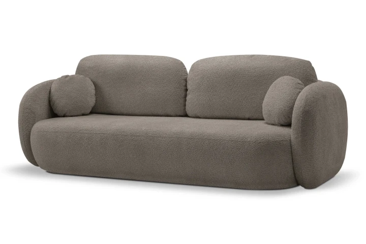 Kanapa z funkcją spania i pojemnikiem na pościel Mochi Ciemny Brązowy