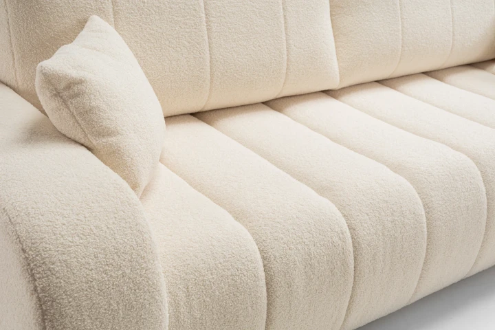 Kanapa z funkcją spania i pojemnikiem na pościel Noma Jasny Beż