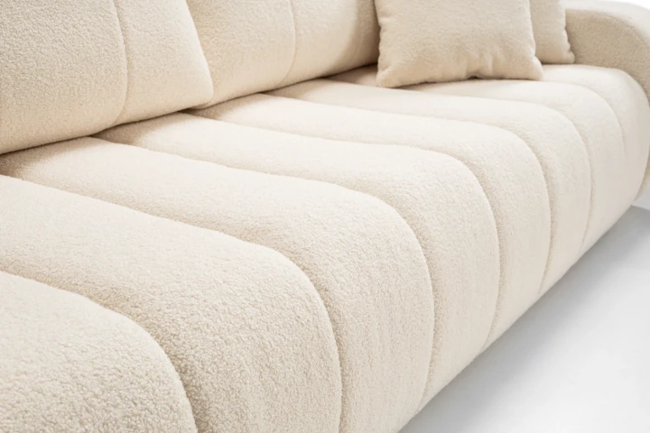 Kanapa z funkcją spania i pojemnikiem na pościel Noma Jasny Beż