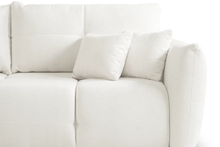 Sofa Nubi z funkcją spania i pojemnikiem Kremowy