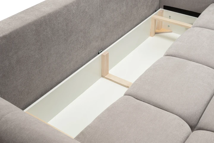 Sofa Nubi z funkcją spania i pojemnikiem Szary