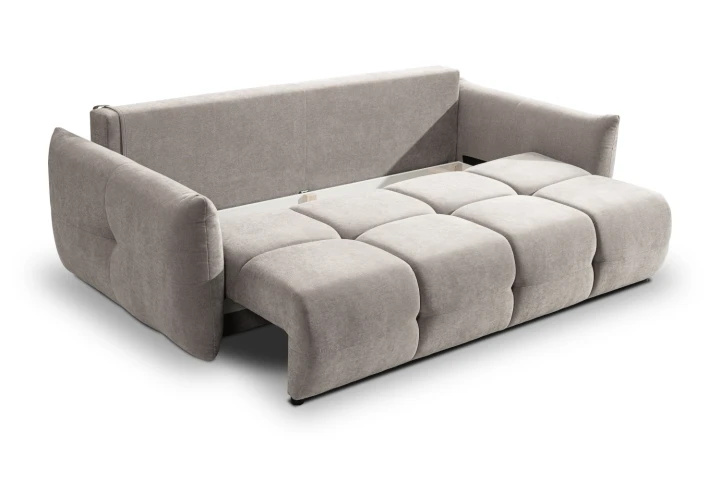 Sofa Nubi z funkcją spania i pojemnikiem Szary
