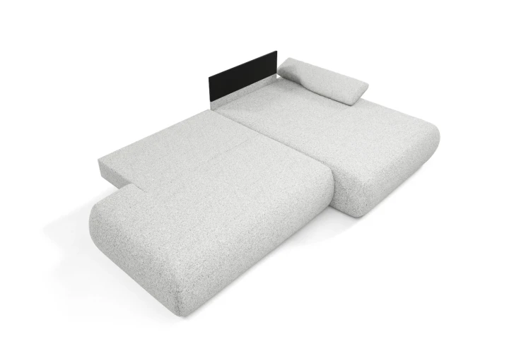 Narożnik z funkcją spania i pojemnikiem Duna Szary