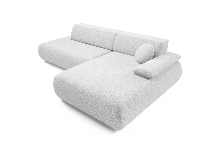 Narożnik z funkcją spania i pojemnikiem Duna Szary