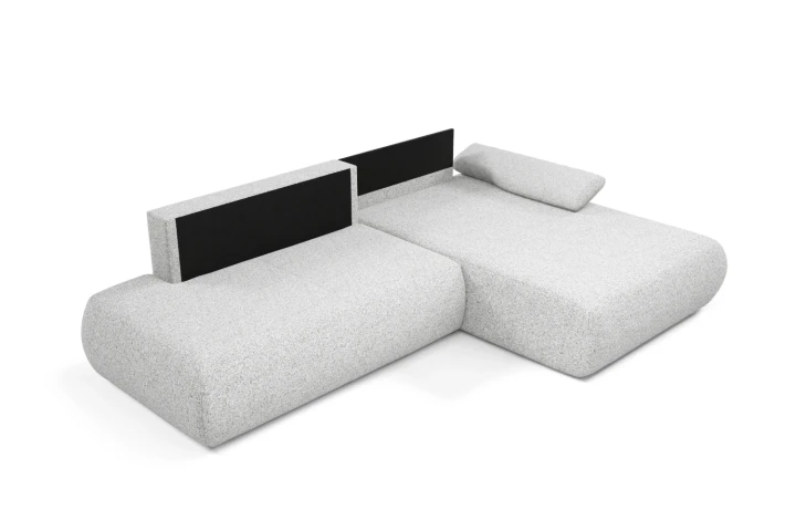 Narożnik z funkcją spania i pojemnikiem Duna Szary