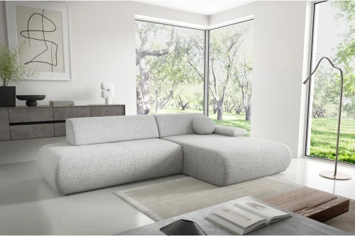 Narożnik z funkcją spania i pojemnikiem Duna Szary