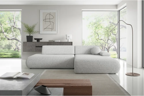 Narożnik z funkcją spania i pojemnikiem Duna Szary