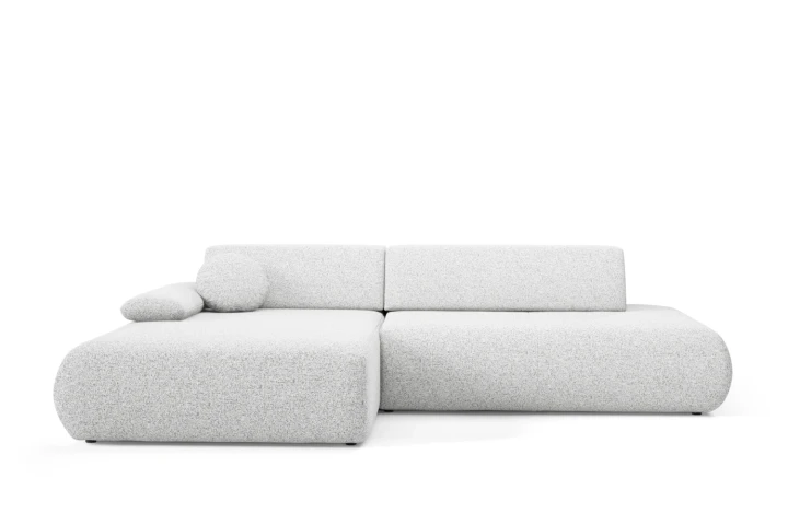 Narożnik z funkcją spania i pojemnikiem Duna Szary Lewy