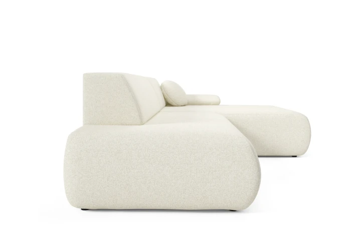 Narożnik z funkcją spania i pojemnikiem Duna Jasnobeżowy Melanż