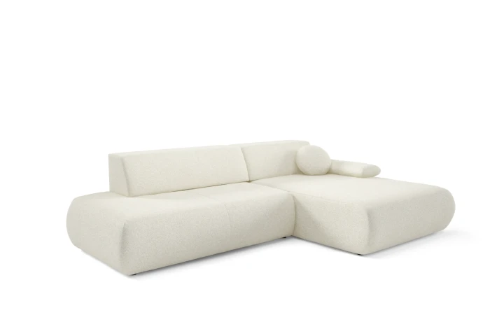 Narożnik z funkcją spania i pojemnikiem Duna Jasnobeżowy Melanż