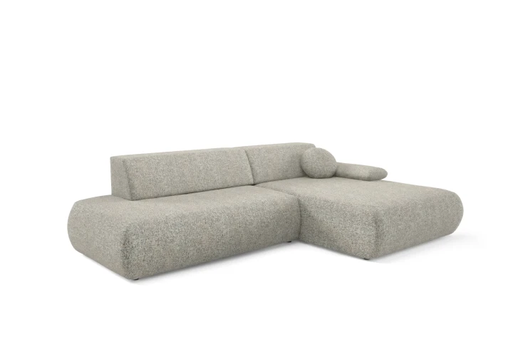 Narożnik z funkcją spania i pojemnikiem Duna Szary melanż