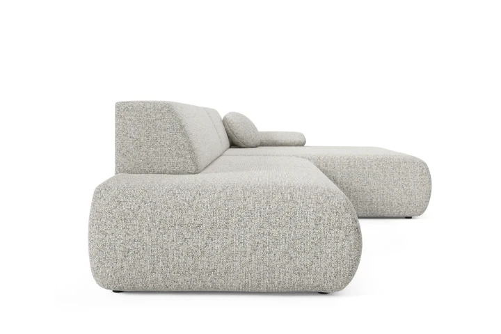 Narożnik z funkcją spania i pojemnikiem Duna Szarobeżowy Melanż