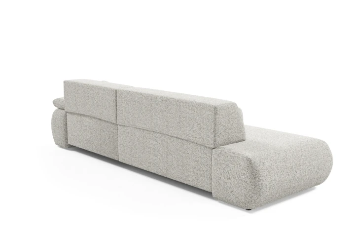 Narożnik z funkcją spania i pojemnikiem Duna Szarobeżowy Melanż