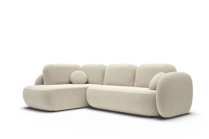 Narożnik do salonu z funkcją spania Mochi Beżowy