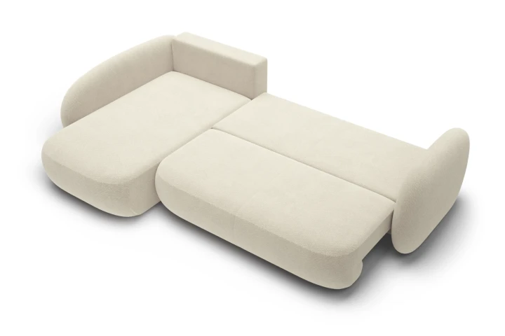 Narożnik do salonu z funkcją spania Mochi Beżowy