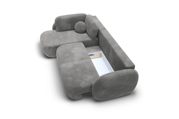 Narożnik do salonu z funkcją spania Mochi Szary