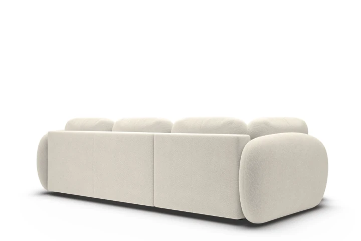 Narożnik do salonu z funkcją spania Mochi Kremowy