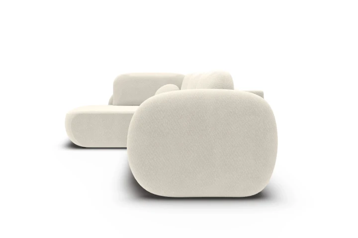 Narożnik do salonu z funkcją spania Mochi Kremowy