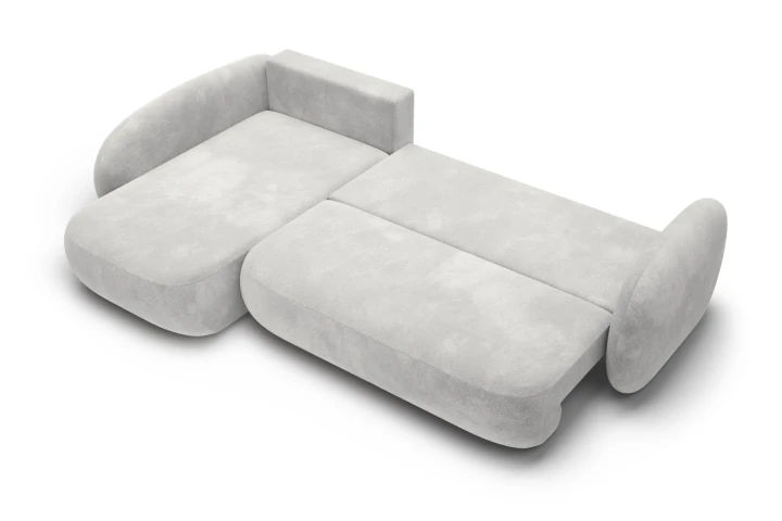 Narożnik do salonu z funkcją spania Mochi Jasny Szary