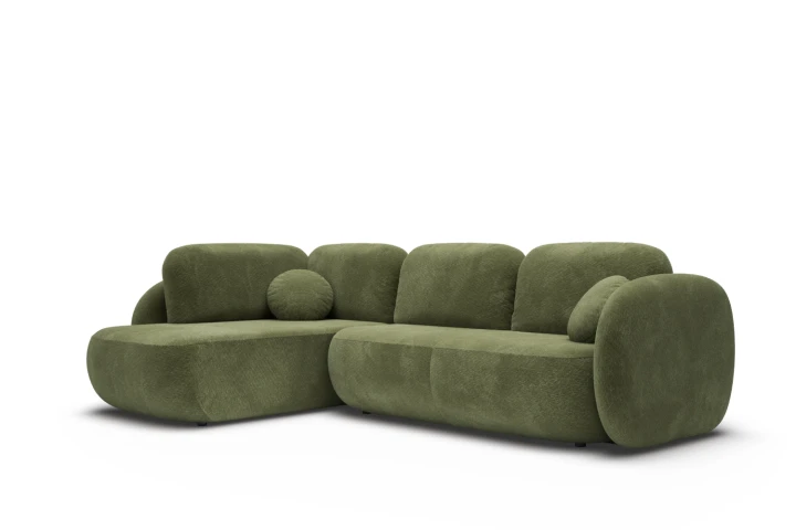 Narożnik do salonu z funkcją spania Mochi Zielony