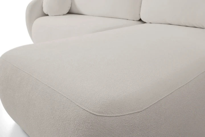 Narożnik L z funkcją spania i pojemnikiem Mochi Jasny Szary