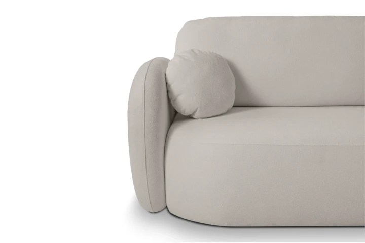 Narożnik L z funkcją spania i pojemnikiem Mochi Jasny Szary