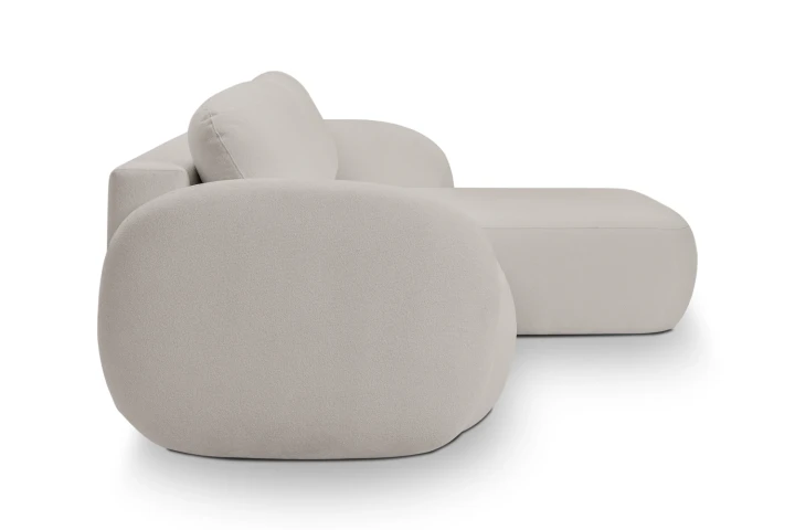 Narożnik L z funkcją spania i pojemnikiem Mochi Jasny Szary